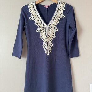 Lilly Pulitzer Embellished V-Neck T-shirt Dress